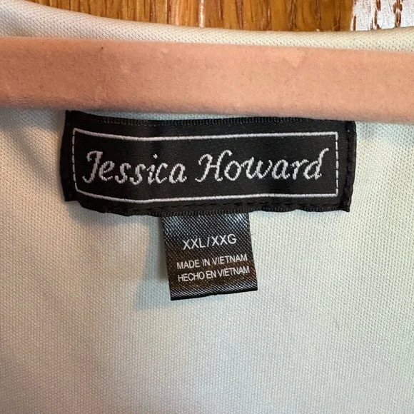 Jessica Howard Chevron Maxi Dress - Navy, Lime, White - Picture 3 of 5